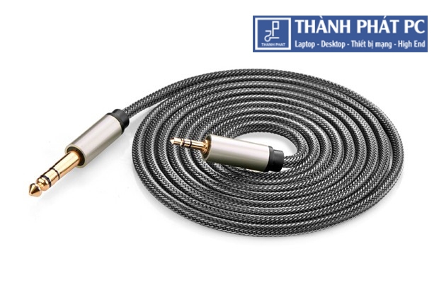 Cáp âm thanh Audio 3.5mm sang 6.35mm dài 1m Ugreen 10625