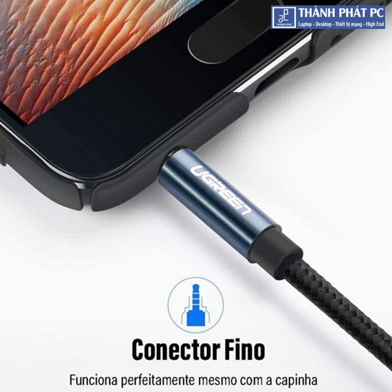 Cáp nối dài âm thanh AUX 3.5mm có Mic dài 2m Ugreen 40675