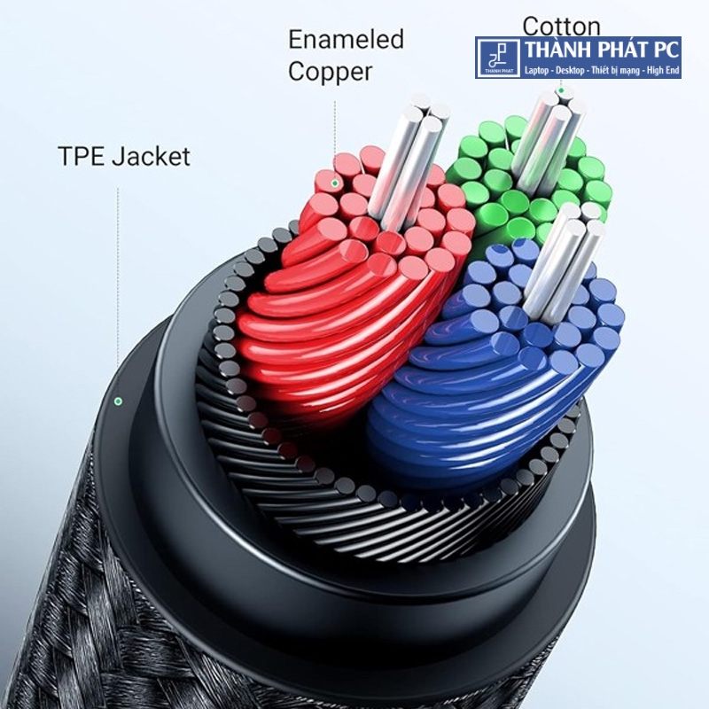 Cáp âm thanh 3.5mm 2 đầu dương dài 1m Ugreen 50361