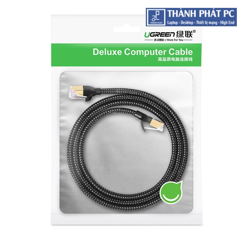 Cáp mạng đúc sẵn Cat6a bọc dù dài 5m Ugreen 50354