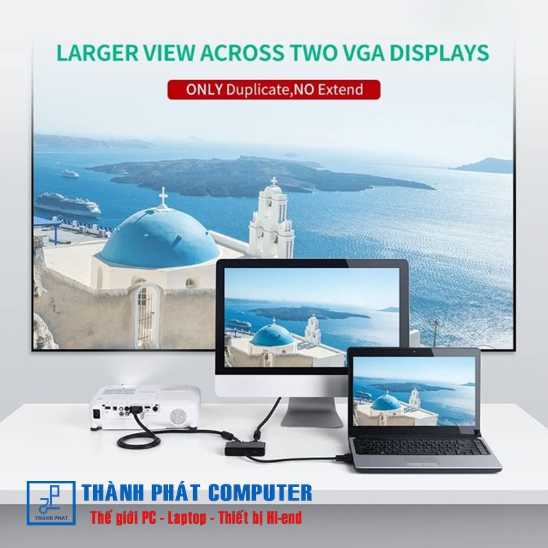 Cáp chia VGA 1 ra 2 dài 1m Ugreen 20918