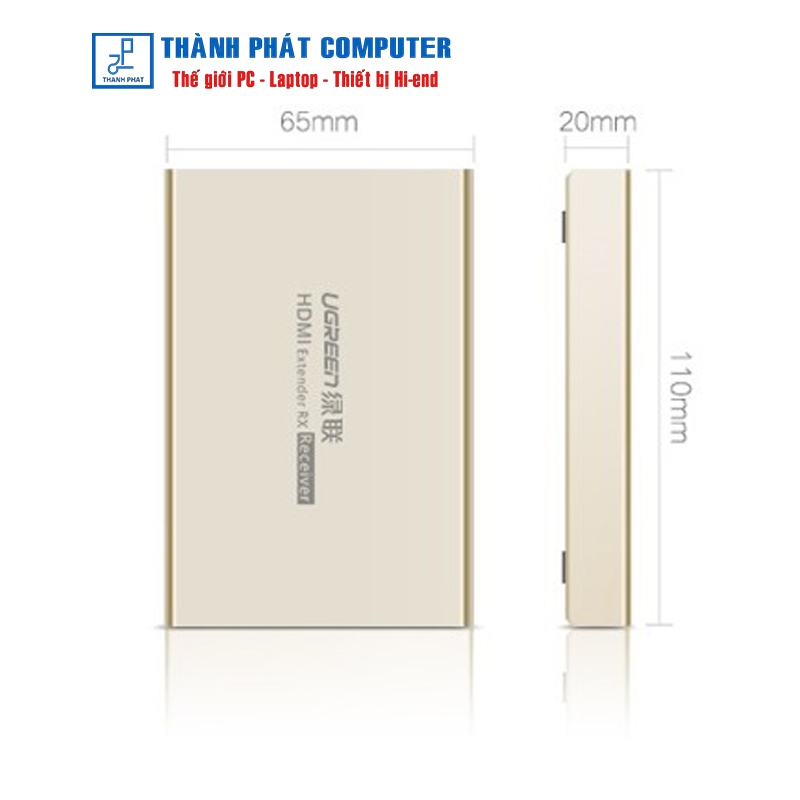 Thiết bị phát tín hiệu HDMI 120M qua LAN Cat5e/Cat6 Ugreen 40280 (Sender)