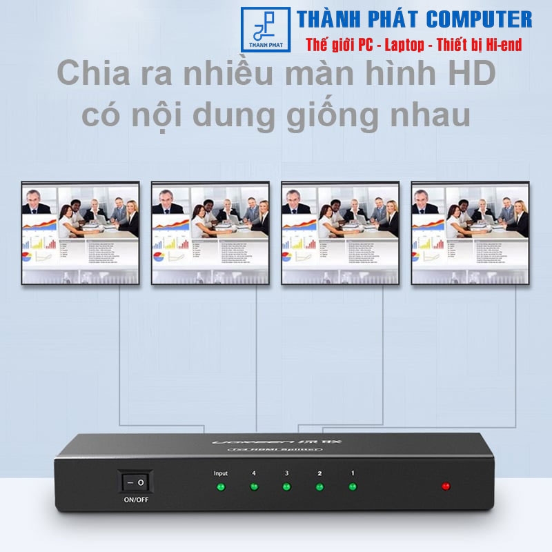 Bộ chia cổng HDMI 1 ra 4 4K30Hz Ugreen 40202