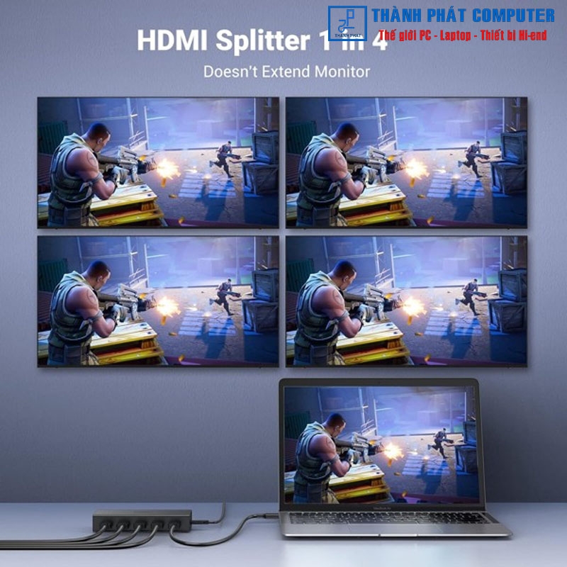 Bộ chia HDMI 2.0 từ 1 ra 4 cổng 4K60Hz Ugreen 90514