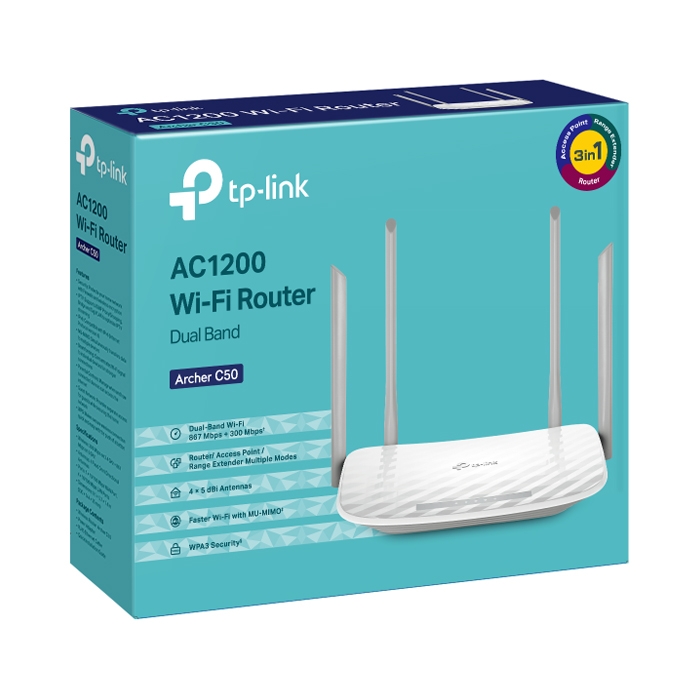 BỘ PHÁT WIFI TP-LINK ARCHER C50 (AC1200| BĂNG TẦN KÉP)