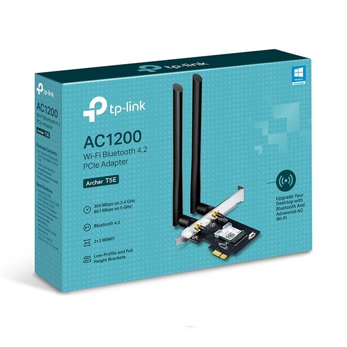 CẠC MẠNG KHÔNG DÂY TP-LINK PCI-E ARCHER T5E (AC1200MBPS| 2 ANTEN| BLUETOOTH 4.2)