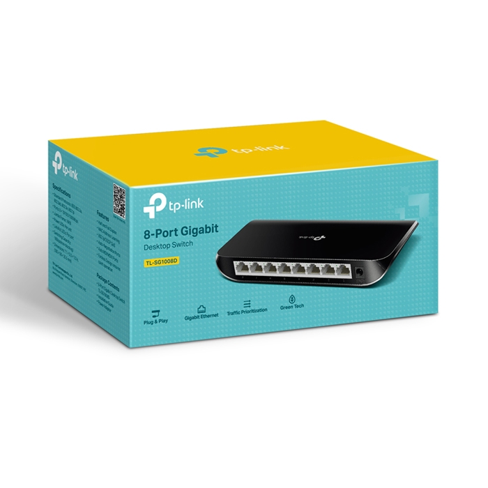 SWITCH TP-LINK TL-SG1008D1000 (8 CỔNG GIGABIT VỎ NHỰA)