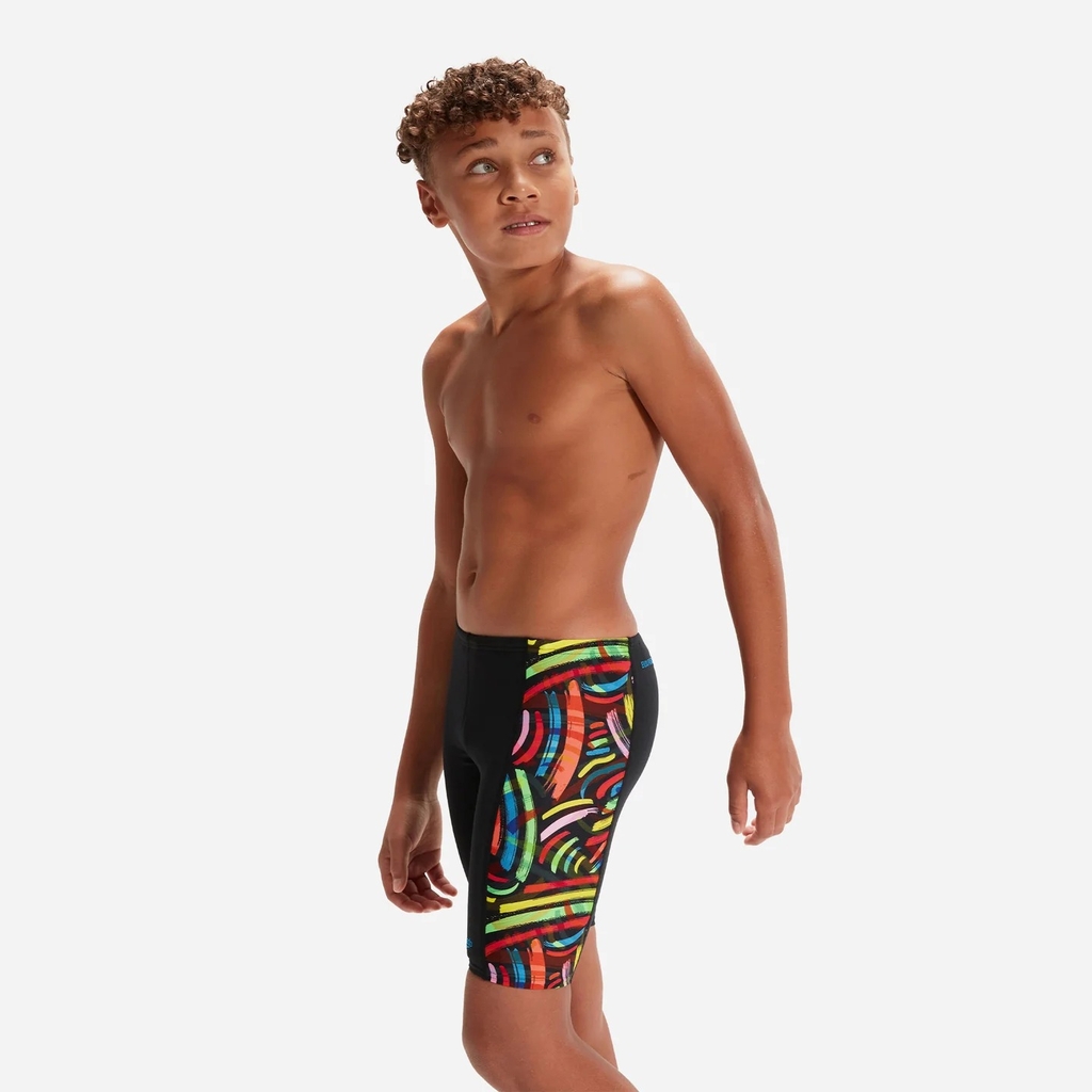 Quần Bơi Bé Trai Speedo Panel - Đen