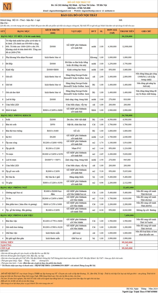 Mẫu CC10 - Diện Tích 55m2 - Phong cách hiện đại