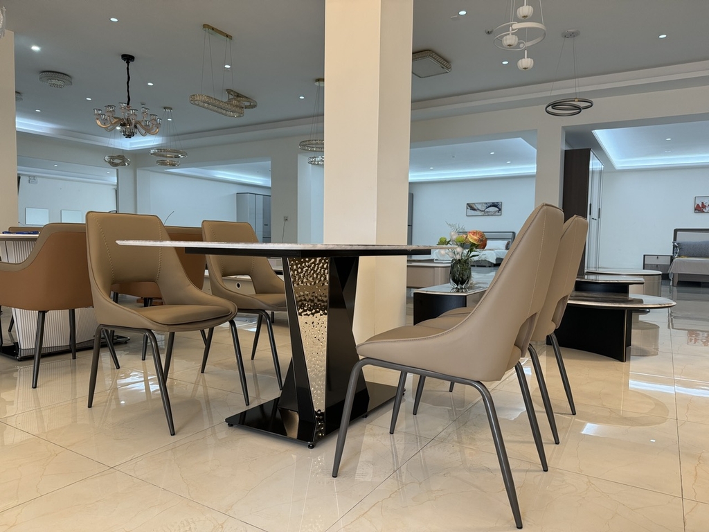 Bộ bàn ăn mặt đá nhập khẩu cao cấp C08- Nội thất Quảng Nam