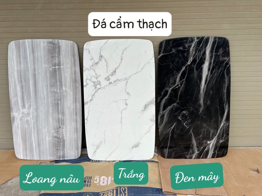 Bộ bàn ăn 6 ghế chân sắt ghế nệm ghế heart - Nội thất Gia Phú