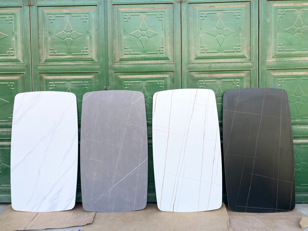 Bộ bàn ăn 6 ghế chân sắt ghế nệm ghế heart - Nội thất Gia Phú