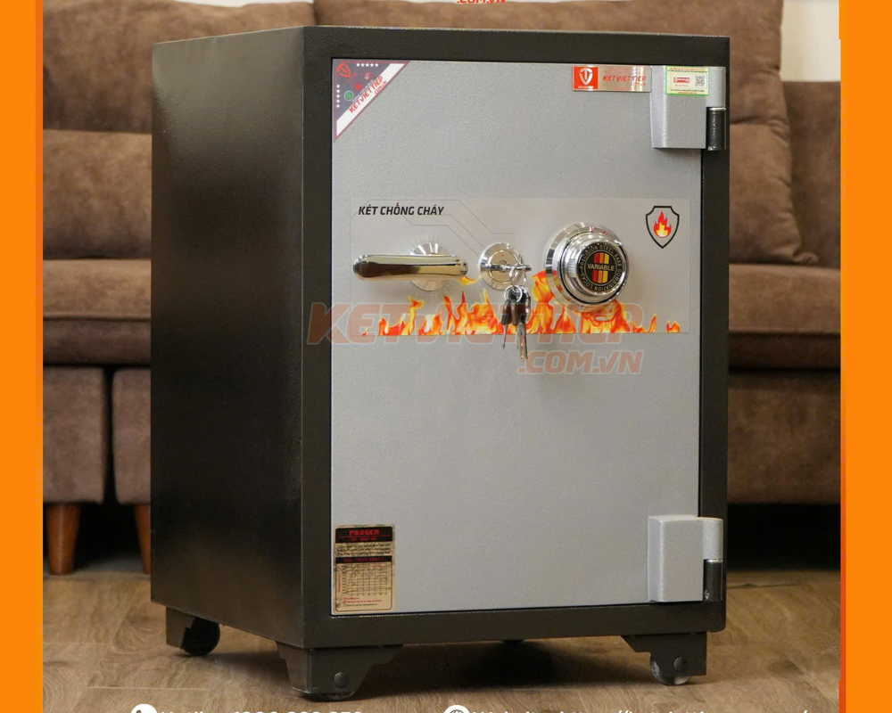Két sắt Việt tiệp khóa cơ an toàn KV100DM - Két sắt tại Tam Kỳ, Đà Nẵng