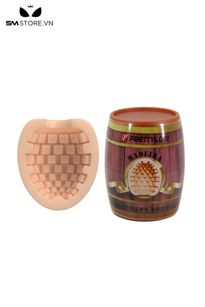 SMT296 - Cốc thủ dâm với thiết kế thùng gỗ chất liệu silicon đàn hồi dài 67mm