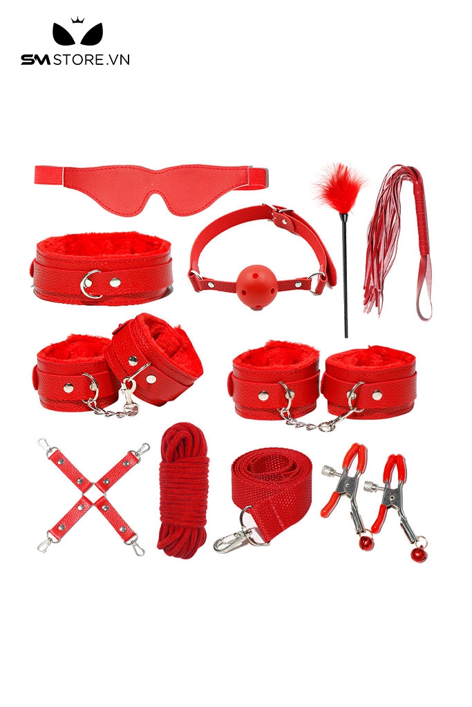 SMT194 - Bộ đồ chơi SM 18+ gồm 11 món, 3 màu đen trắng đỏ