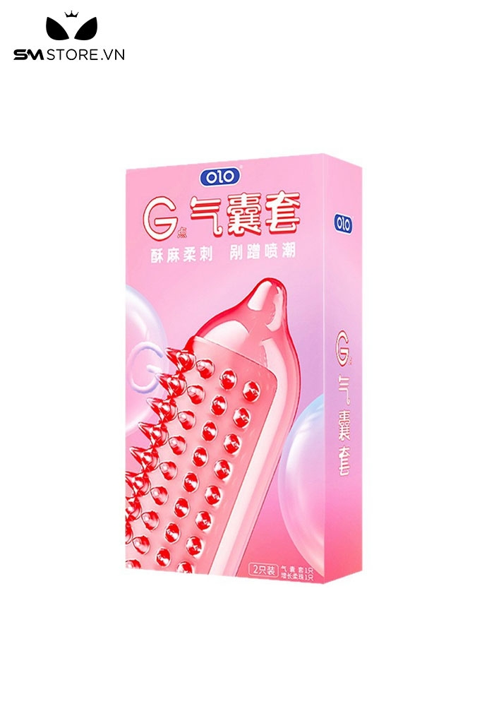 SMT1514 - Bao cao su điểm G OLO mỏng có hạt nổi bao quanh