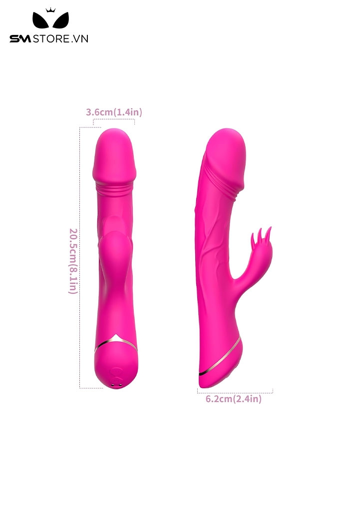 SMT430 - Dương vật giả rung thiết kế 3 lưỡi liếm hột le