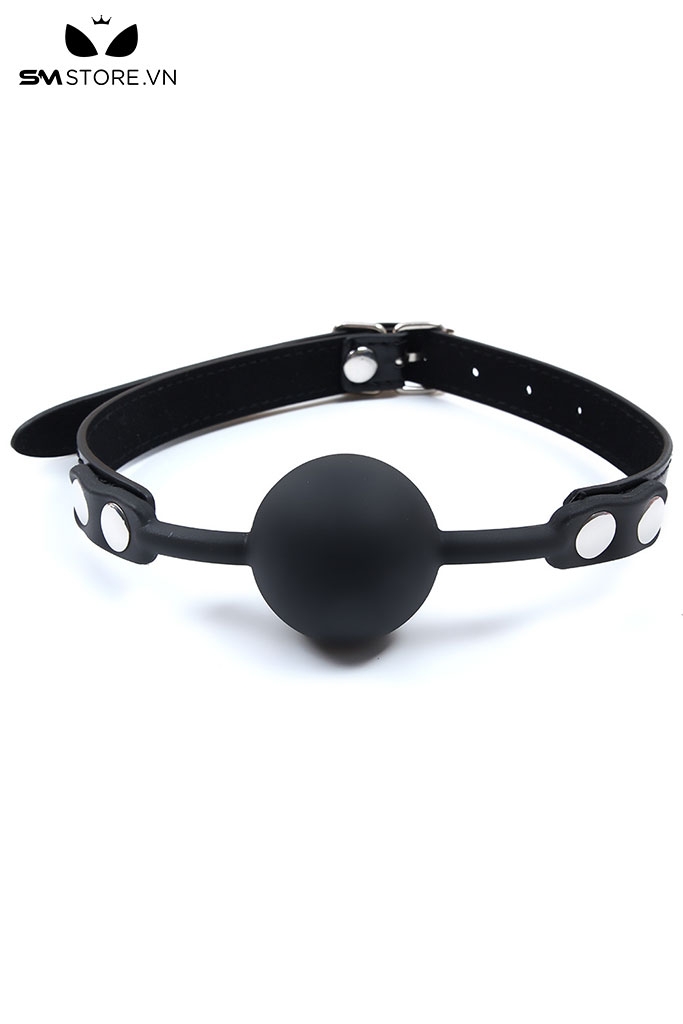 SMT022 - ball gag silicon đường kính 4cm 3 màu đen đỏ hồng