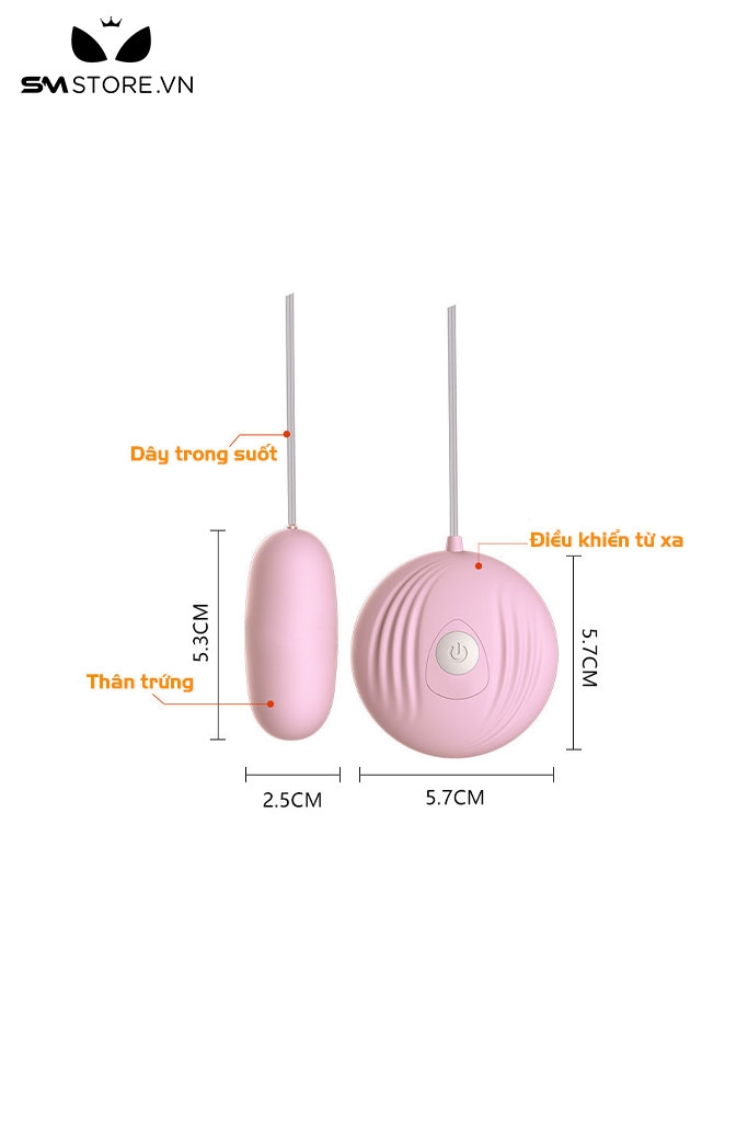 SMT097 - Trứng rung mini có dây nối điều khiển hình vỏ sò