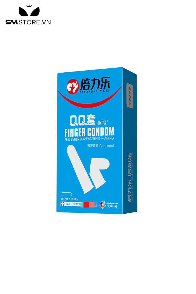SMT755 - Bao cao su ngón tay mát lạnh với hộp 10 cái dài 80mm