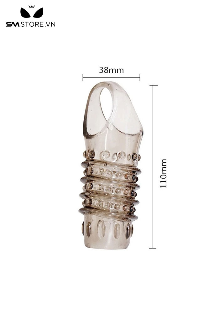 SMT494 - Bao cao su đôn dên khúc giữa có quai đeo silicon dài 11 cm