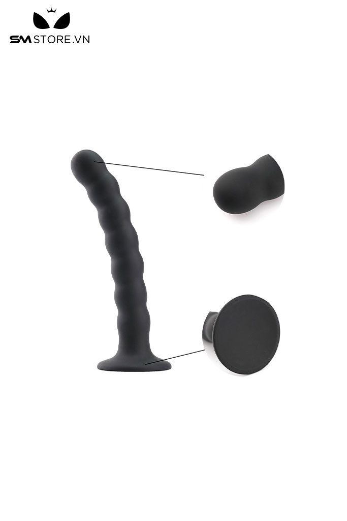 SMT119 - Đồ chơi hậu môn silicon với thiết kế dài 21cm màu đen