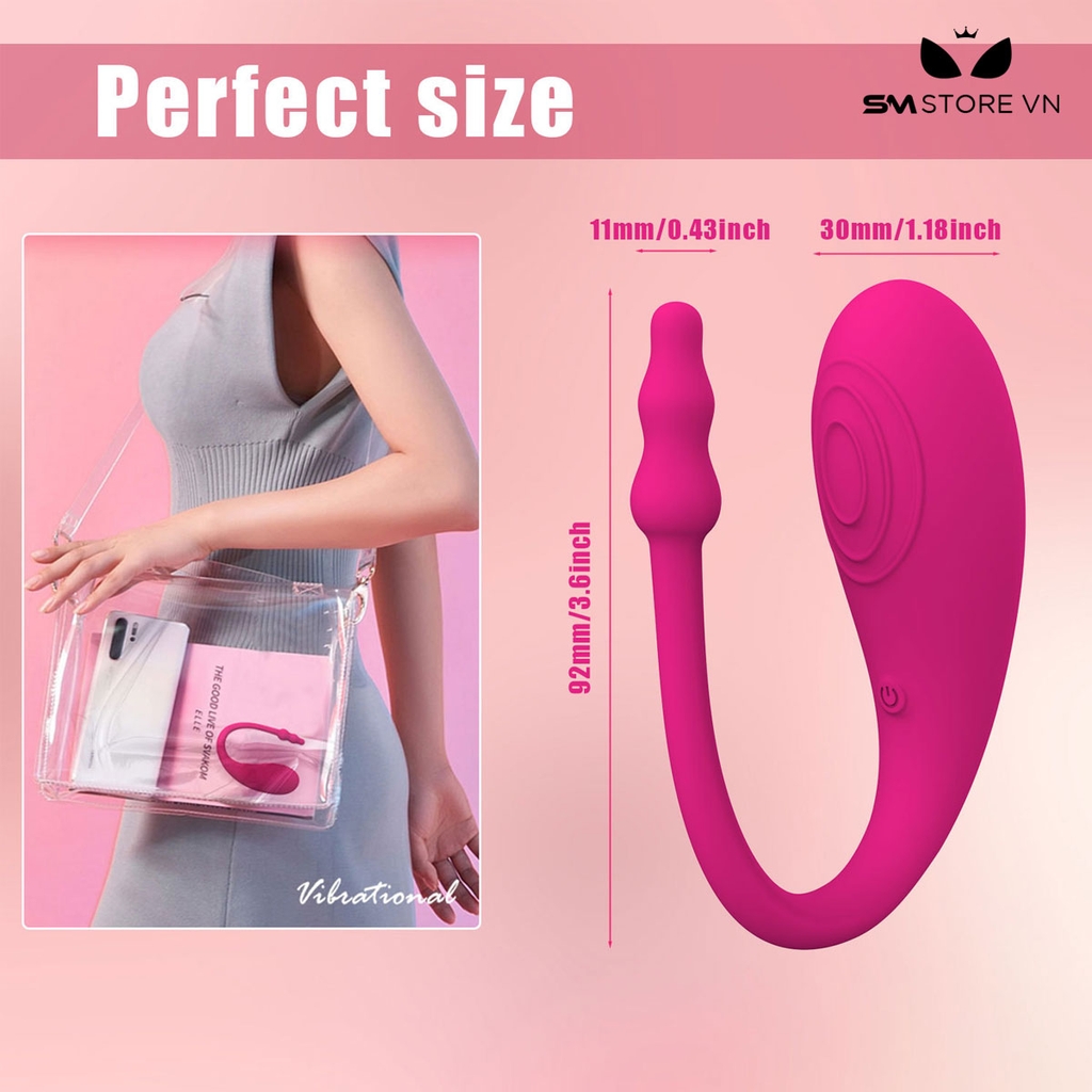 SMT1522 - Trứng rung 2 đầu điều khiển APP 9 chế độ sạc điện