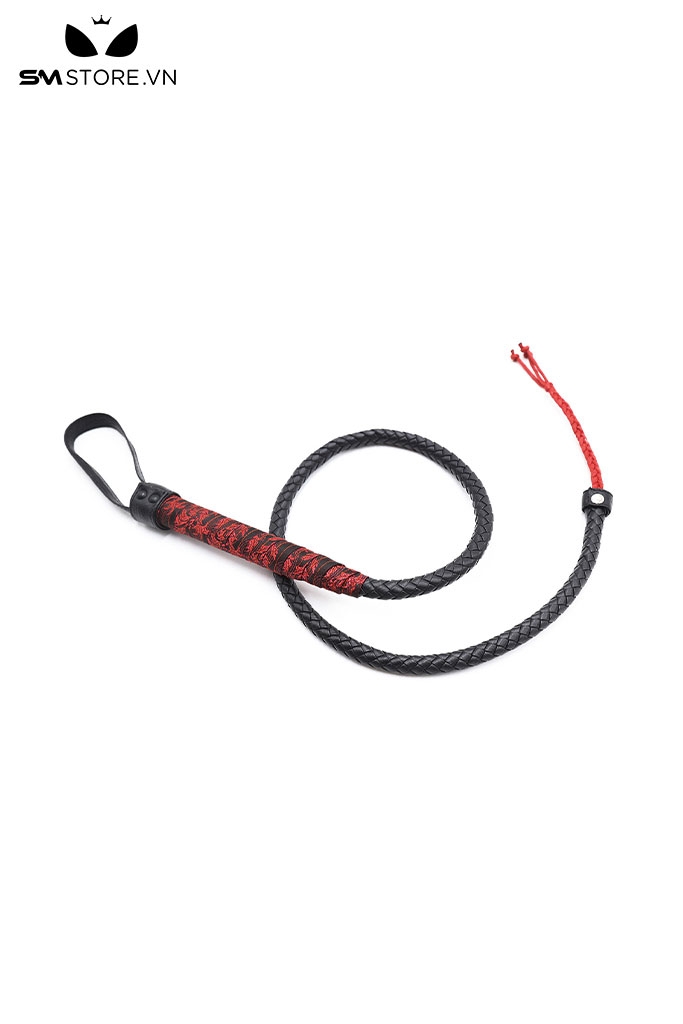 SMT420 - Roi da tình yêu với họa tiết cán cầm hoa văn màu đỏ dài 72cm