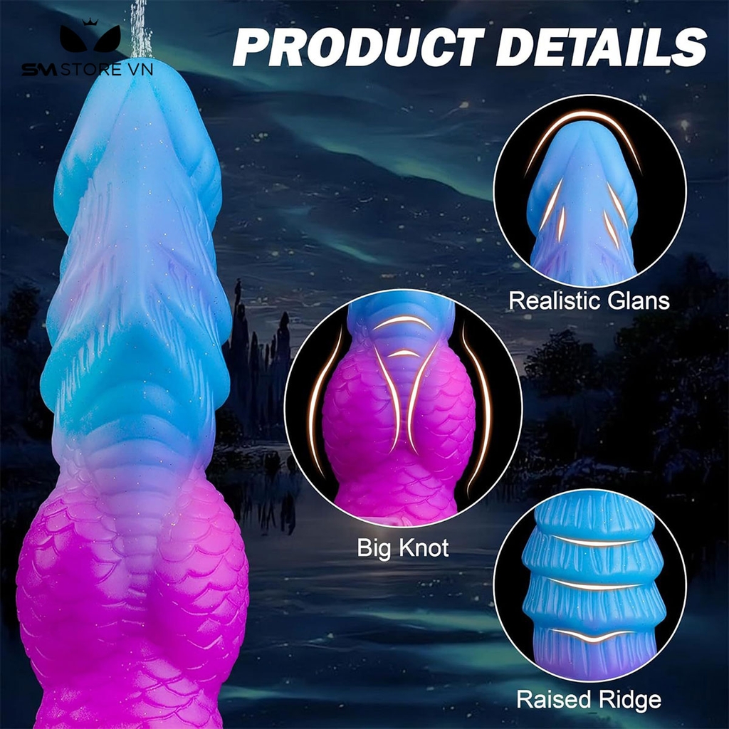 SMT1075 - Dương vật giả silicon phát sáng bắn tinh dính tường