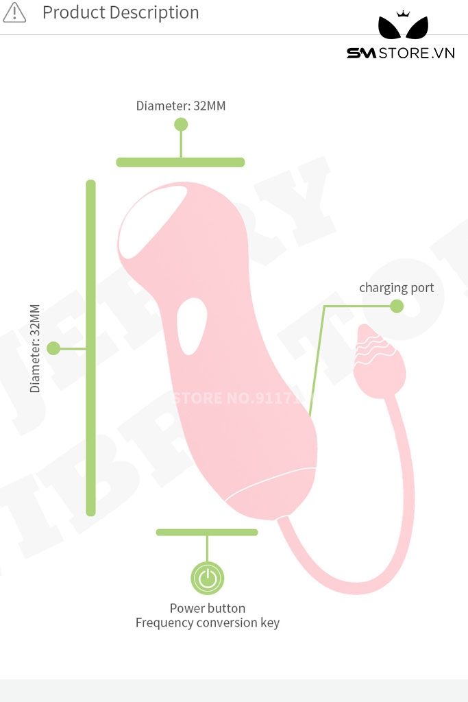 SMT1027 - Trứng rung điểm G ngụy trang con chuột có 10 tần số