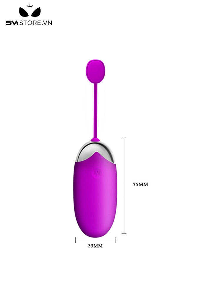 SMT185 - Trứng rung không dây bluetooth nhựa dài 7,5cm màu tím