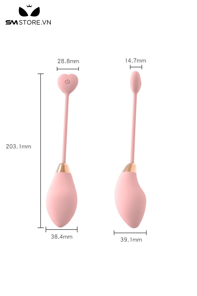 SMT1981 - Trứng rung không dây điều khiển từ xa dùng sạc điện dài 20.3cm