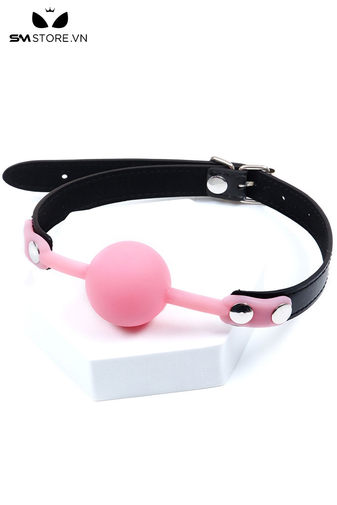 SMT022 - ball gag silicon đường kính 4cm 3 màu đen đỏ hồng