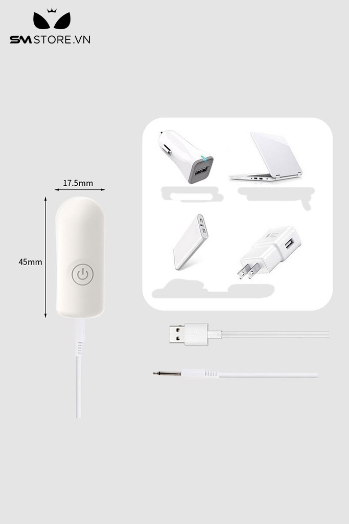 SMT1135 - Trứng rung mini điều khiển từ xa dùng sạc dài 17.5mm