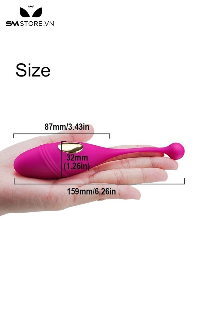 SMT1987 - Trứng rung điều khiển mini từ xa có 10 chế độ dài 15.9cm