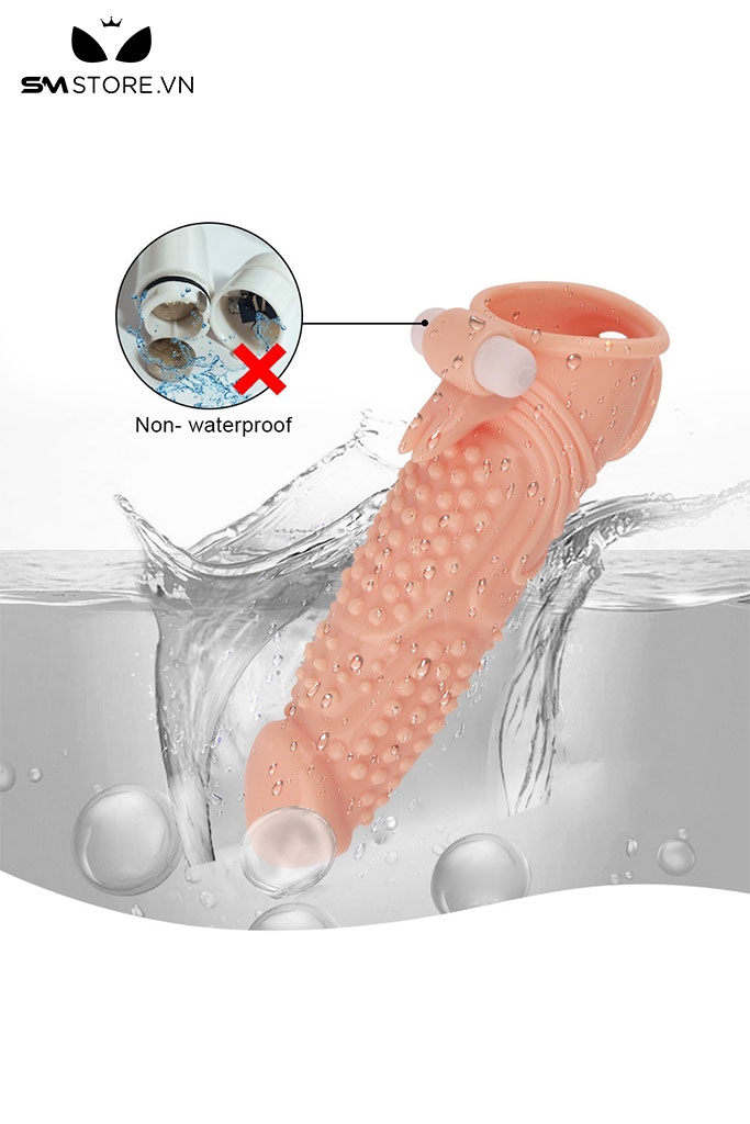 SMT471 - Bao cao su đôn dên có gai rung 2 động cơ dài 19 cm