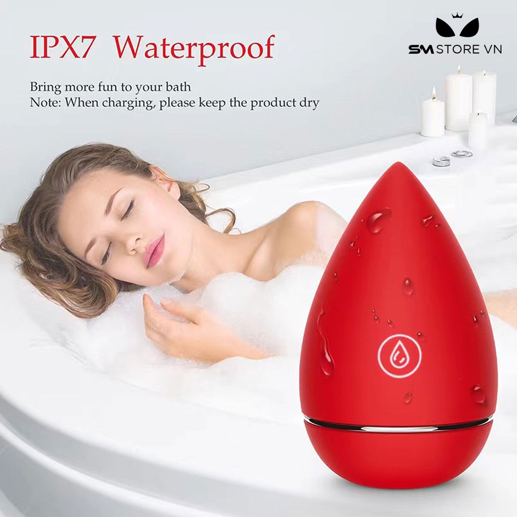 SMT1571 - Trứng rung ngụy trang giọt nước có 10 chế độ hút