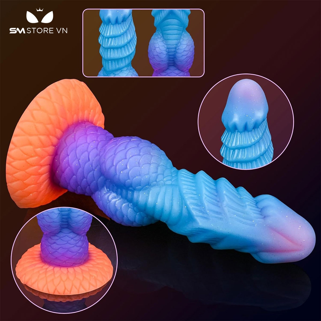 SMT1075 - Dương vật giả silicon phát sáng bắn tinh dính tường
