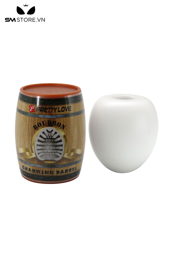 SMT296 - Cốc thủ dâm với thiết kế thùng gỗ chất liệu silicon đàn hồi dài 67mm