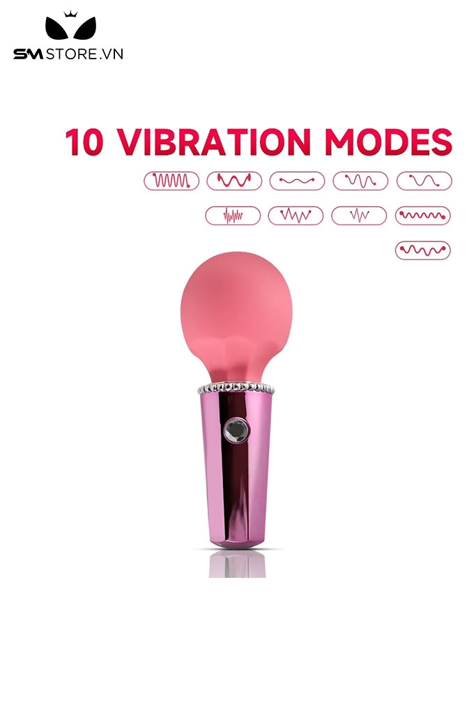 SMT1246 - Trứng rung mini ngụy trang cọ trang điểm đính kim cương