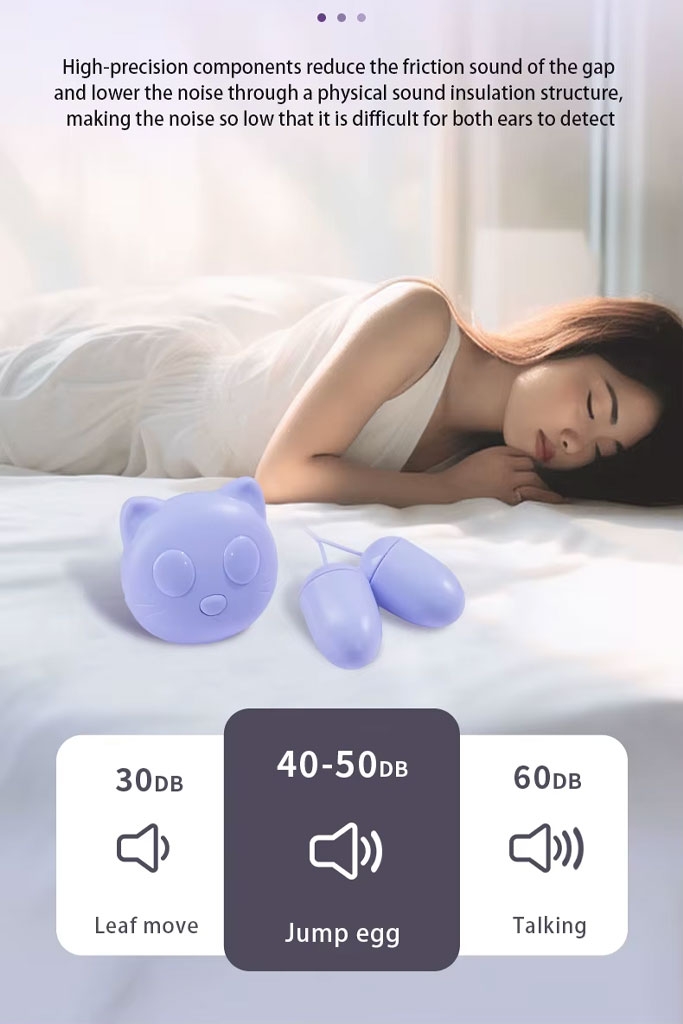 SMT1517 - Trứng rung 2 đầu mini 10 chế độ con mèo kích thích 3 điểm