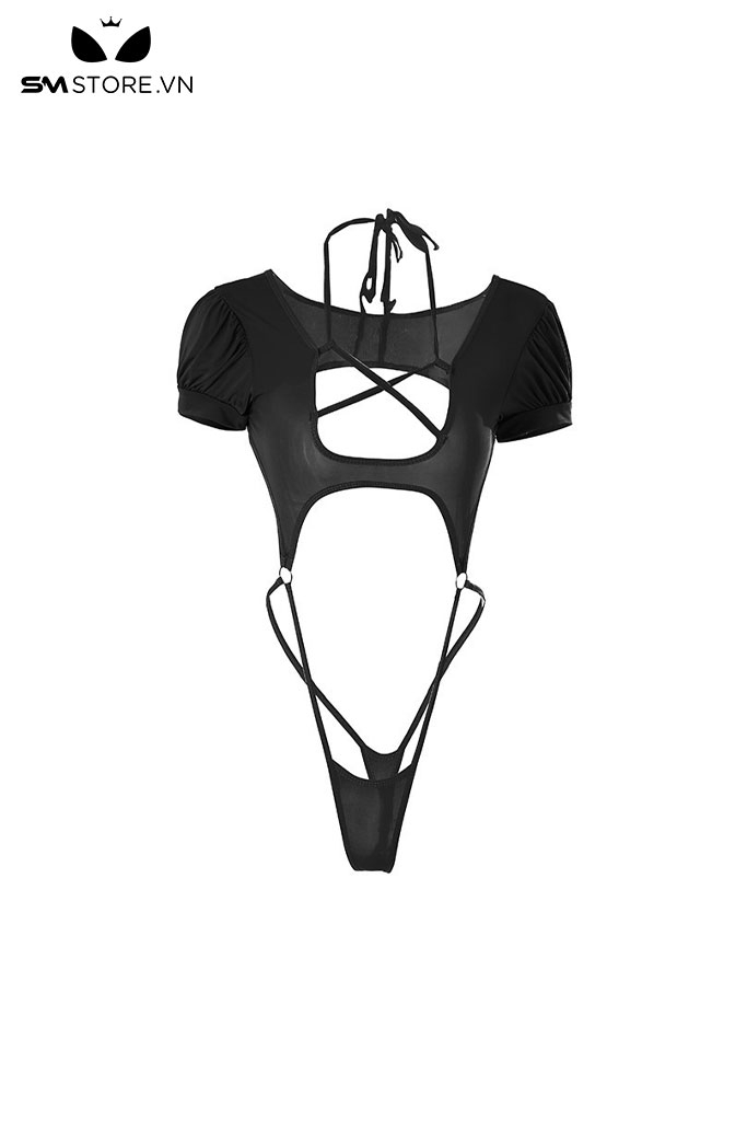 SMS273 - đồ ngủ bodysuit sexy hở bạo đan dây phần ngực gợi cảm