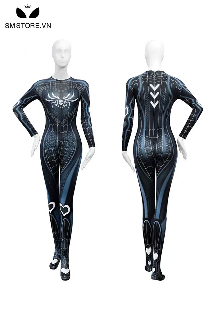 SMS009 - Cosplay người nhện bodysuit toàn thân, khóa kéo hở đáy