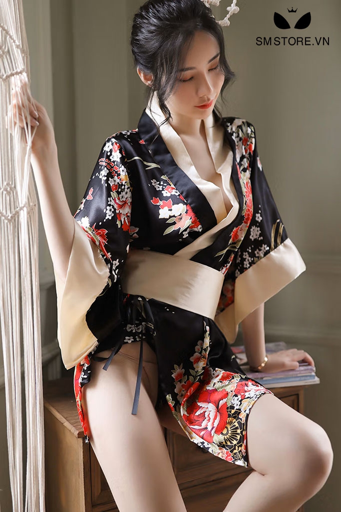 SMS047 - Đồ ngủ kimono cosplay nữ nhân Nhật Bản cách tân áo ngắn