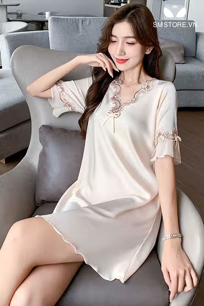 SMS048 - Đầm ngủ tiểu thư cao cấp thiết kế sang trọng sexy gợi cảm