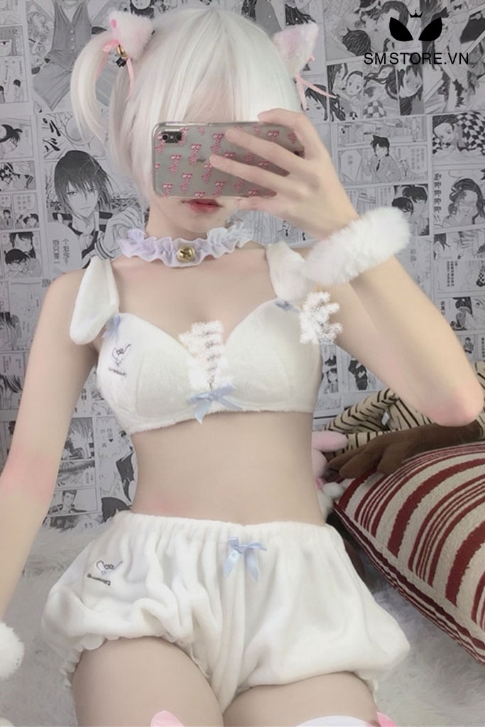 SMS085 - Bộ đồ cosplay mèo hồng cực dễ thương và sexy gợi cảm