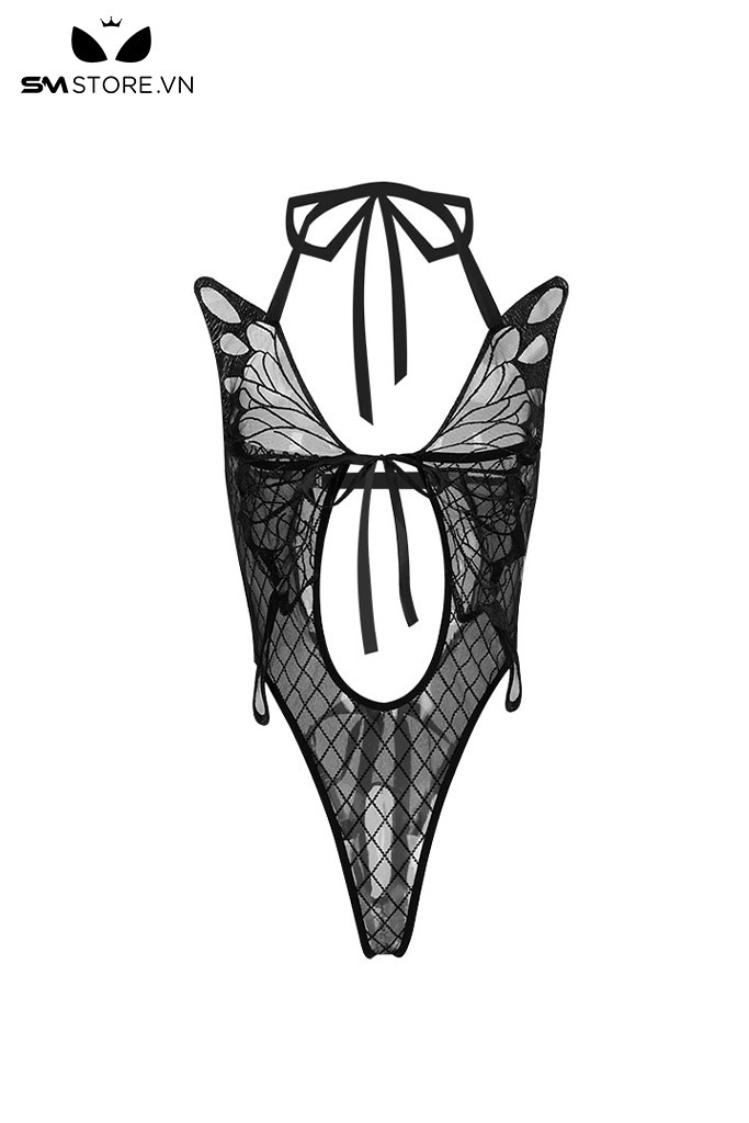 SMS297 - áo bodysuit buộc 2 dây buộc thiết kế hình con bướm sexy