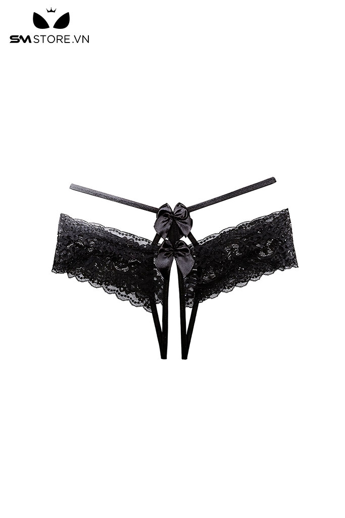SMS493 - Quần lót xẻ đáy thiết kế dây eo đính nơ cực sexy