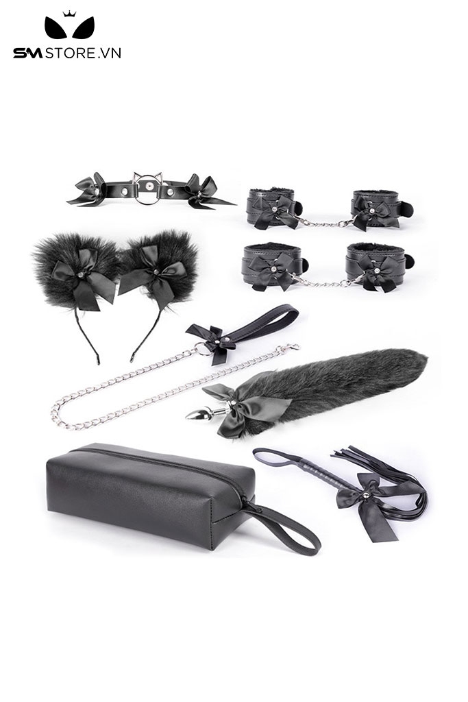 SMT101 - Dụng cụ SM bộ 8 món cao cấp 3 màu đen đỏ hồng