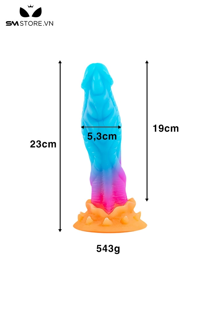 SMT139 - Dương vật giả cao cấp silicon dạ quang gân quái vật